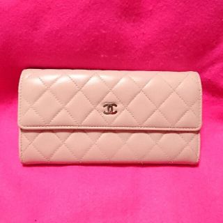 シャネル(CHANEL)の美品正規品【シャネル】マトラッセ長財布*ピンク(財布)