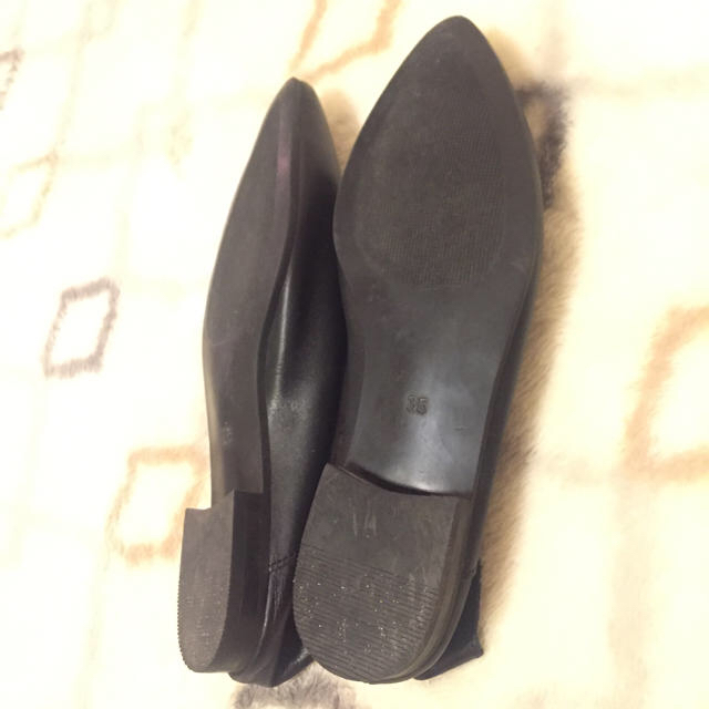 FABIO RUSCONI(ファビオルスコーニ)の完売！Stilmoda 本皮フラットパンプス 35 ブラック レディースの靴/シューズ(ハイヒール/パンプス)の商品写真