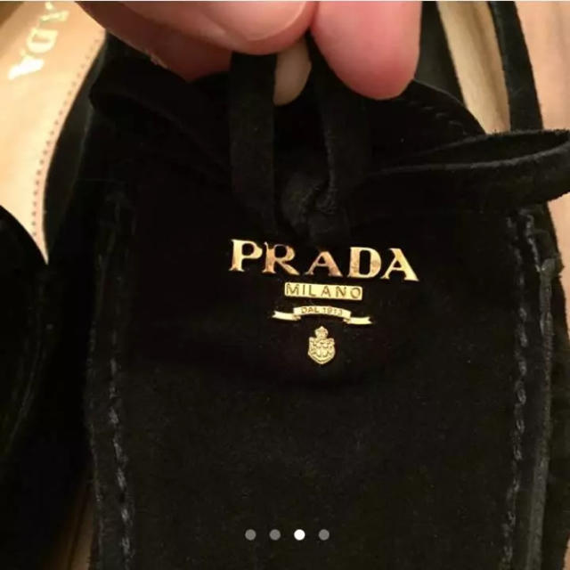 PRADA(プラダ)のプラダ スエード モカシン レディースの靴/シューズ(ローファー/革靴)の商品写真