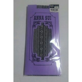 アナスイ(ANNA SUI)の【新品未使用】　レースストライプ柄　網タイツタイプ　ハイソックス丈　ブラック(ソックス)