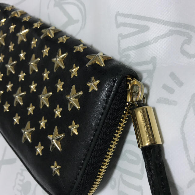 JIMMY CHOO(ジミーチュウ)のジミーチュウ♡フィリッパ♡長財布♡ブラックにゴールドスタッズ レディースのファッション小物(財布)の商品写真