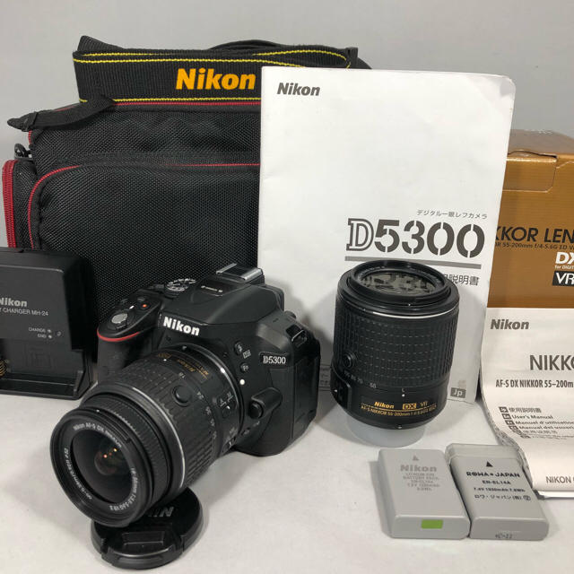 Nikon - Nikon ニコン D5300 ダブルズームキット2 シャッター回数 686回の通販 by ここママ's shop｜ニコンならラクマ