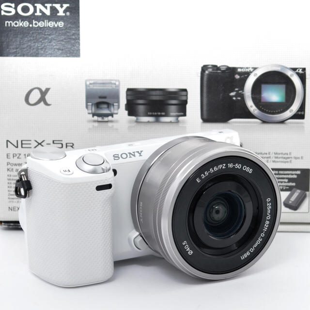 ☆Wi-Fi機能搭載☆自撮り♬ SONY NEX-5Rレンズセット☆ホワイト - www