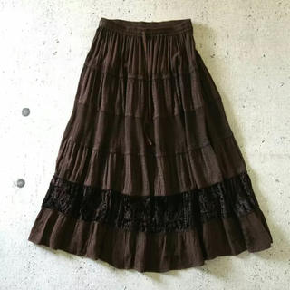 ロキエ(Lochie)のインドレーヨン vintage スカート(ロングスカート)