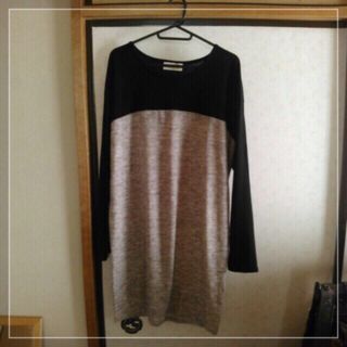 ダブルクローゼット(w closet)のダブクロ♡切り替えニットワンピ(ひざ丈ワンピース)