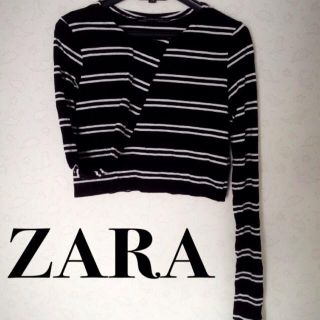 ザラ(ZARA)のzara ショートT ボーダー(Tシャツ(長袖/七分))