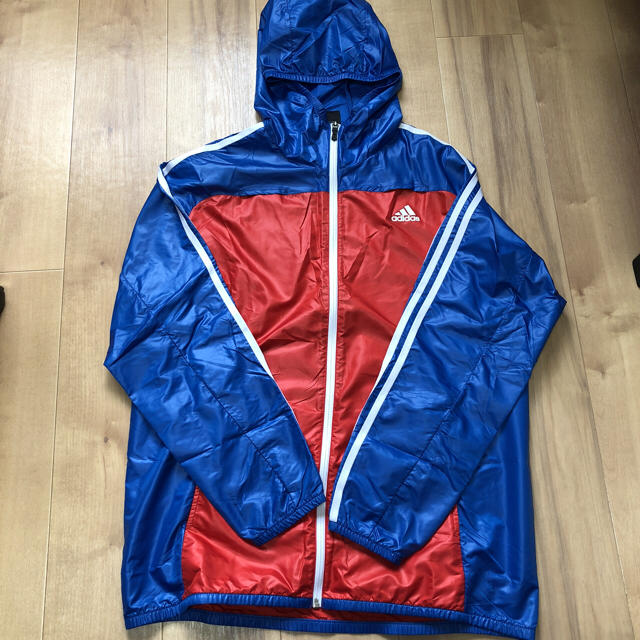 adidas - adidas ウィンドブレーカー 赤青 メンズXOの通販 by adidas - adidas ウィンドブレーカー 赤青 メンズXOの通販 by