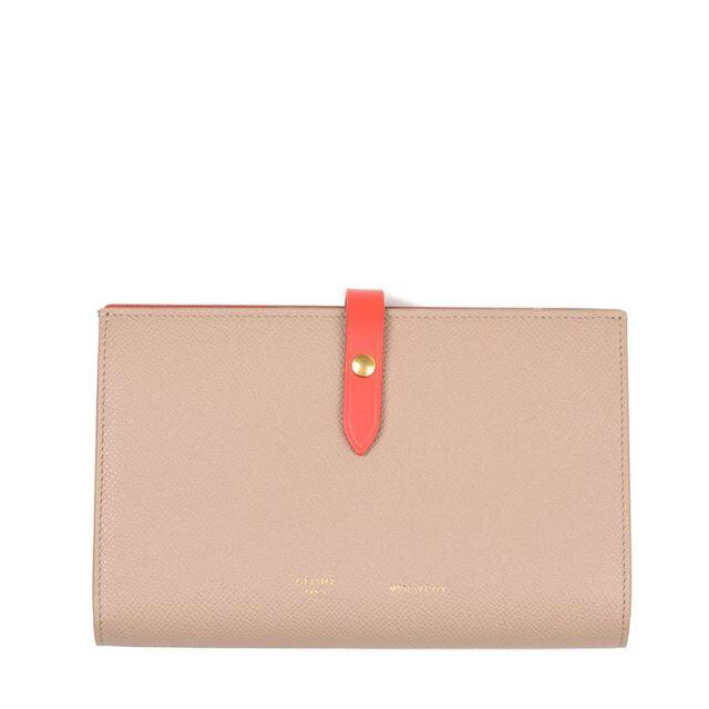 WEB限定】 - celine CELINE ラージ ベージュ財布 バイカラー セリーヌ