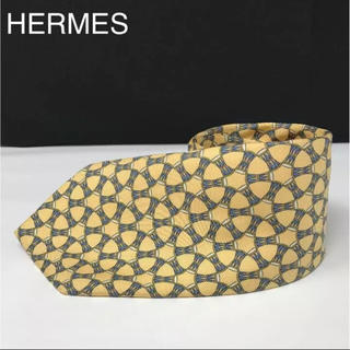エルメス(Hermes)の正規品 エルメス シルク100% ネクタイ クリームイエロー(ネクタイ)