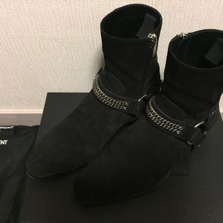 サンローラン(Saint Laurent)のサンローラン ワイヤットハーネスチェーン ブーツ スウェード(ブーツ)