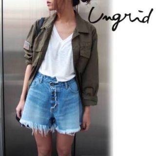 アングリッド(Ungrid)のungrid★リメイクデニムショートパンツ★Ｓ(ショートパンツ)