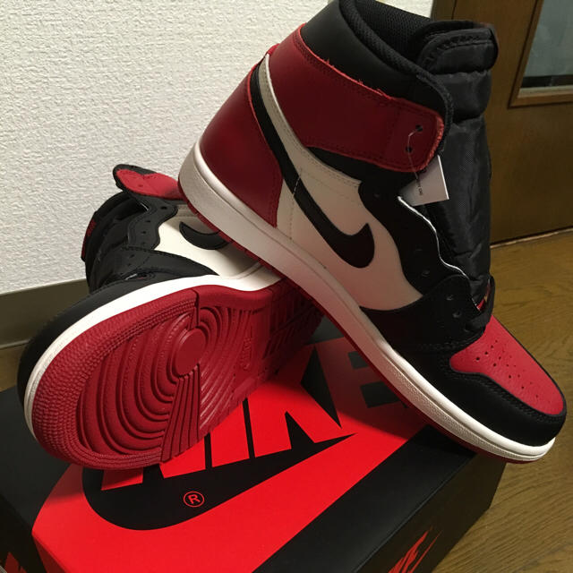 新品 26.5cm NIKE JORDAN1 BRED Toe ジョーダン1