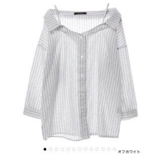 ダブルクローゼット(w closet)のw closet マルチストライプ肩あきシャツ(シャツ/ブラウス(長袖/七分))