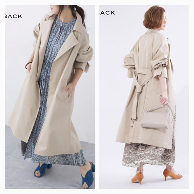 美品!ナノユニバース オーバー×ラップ レディース 2wayトレンチコート 美品!ナノユニバース オーバー×ラップ レディース 2wayトレンチコート