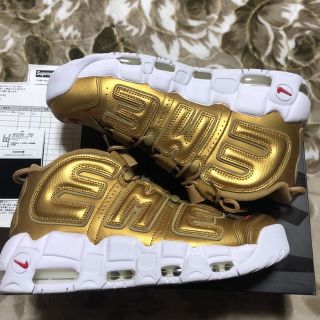 シュプリーム(Supreme)のsupreme シュプテン モアテン nike ゴールド gold 26.5cm(スニーカー)