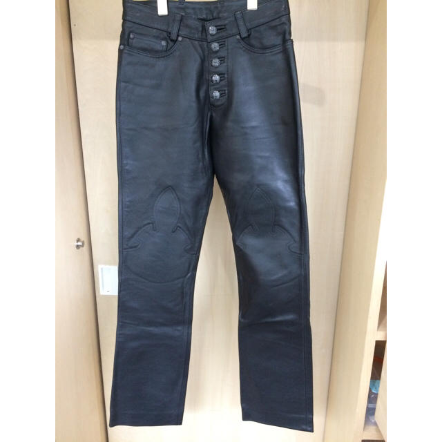 大特価 Chrome Hearts - CHROME HEARTS クロムハーツ レザーパンツ
