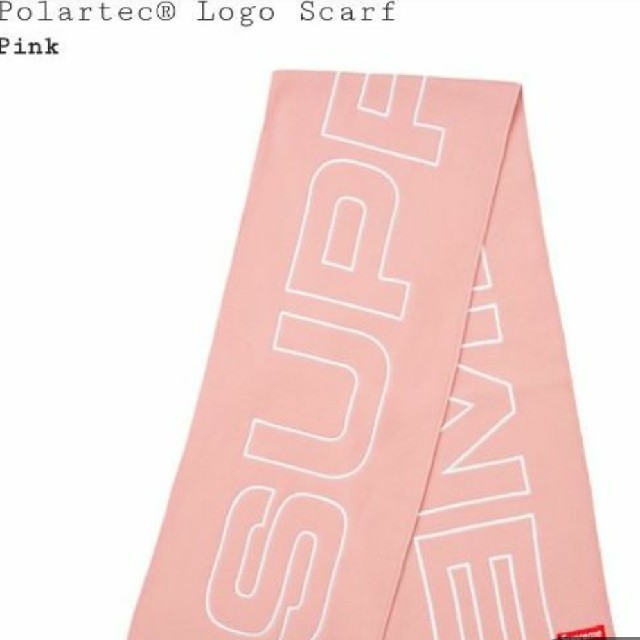 Supreme Polartec Logo Scarf Pink