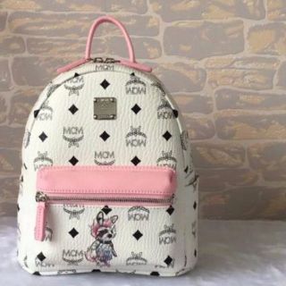 MCM - MCMリュック MCMバックパック ホワイト ピンク ウサギ兎 の通販