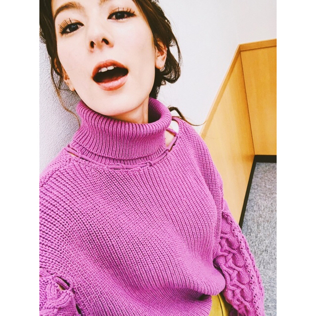 Ameri VINTAGE(アメリヴィンテージ)のameri vintage  CONNECT TURTLE NECK KNIT レディースのトップス(ニット/セーター)の商品写真