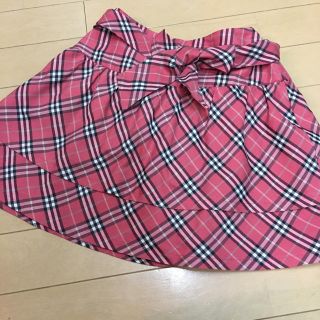 バーバリー(BURBERRY)のBurberry★ピンクチェックスカート【 mio mioさん専用】(スカート)