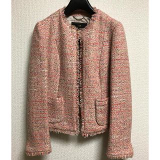 【美品】23区　LINTON  ツイードジャケット　ベージュ系　M