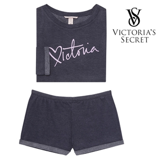 ヴィクトリアズシークレット(Victoria's Secret)のVSフリースルームウェアセット(ネイビー)(ルームウェア)