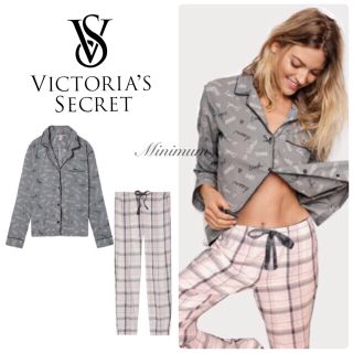 ヴィクトリアズシークレット(Victoria's Secret)のVSパジャマセット(メッセージ×チェック)(パジャマ)