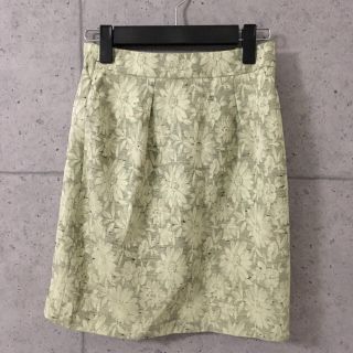 プロポーションボディドレッシング(PROPORTION BODY DRESSING)の☆マカロニ様専用☆花柄 スカート 膝上 ライトグリーン (ミニスカート)