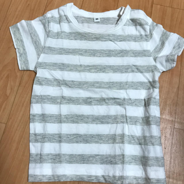 MUJI (無印良品)(ムジルシリョウヒン)のボーダー80センチ キッズ/ベビー/マタニティのベビー服(~85cm)(シャツ/カットソー)の商品写真