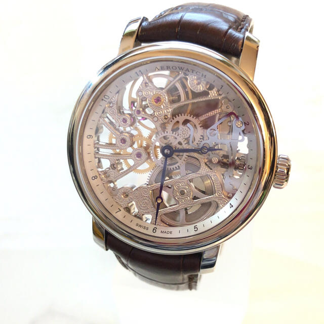 AEROWATCH】スケルトン 手巻き腕時計 WH-636の通販 by 在庫処分セール 