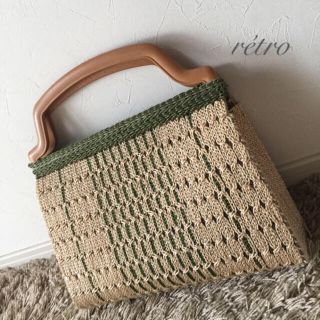 グリモワール(Grimoire)の- *🌿rétro🌿*- 網カゴ渋めなbag ✨(ハンドバッグ)