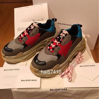 バレンシアガ(Balenciaga)の明細書原本付き サイズ41 国内正規新品balenciaga triple s(スニーカー)