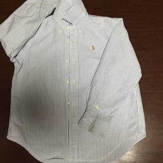 ラルフローレン(Ralph Lauren)のラルフローレン 水色ストライプコットンシャツ120(その他)