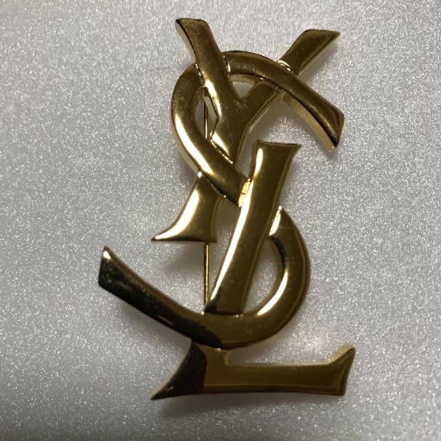 SAINT LAURENT - お値引き中‼️  イブサンローラン ゴールド色ブローチ