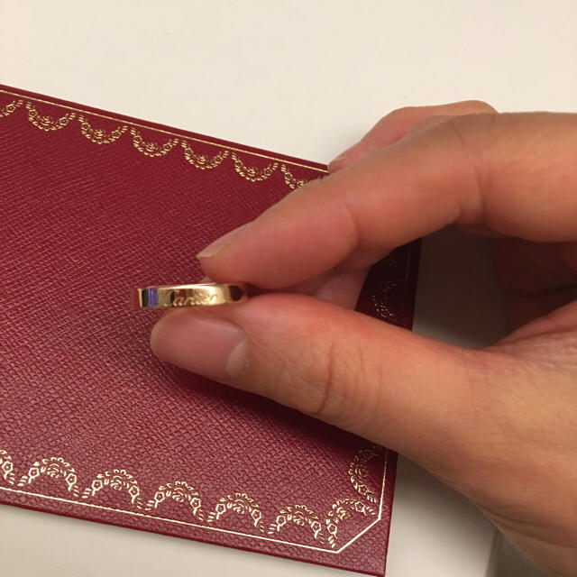 値下げ!カルティエ リング エングレーブド K18PG 47号 保証書あり 値下げ!カルティエ リング エングレーブド K18PG 47号 保証書あり