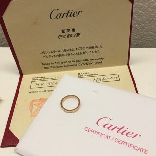 カルティエ(Cartier)の値下げ！カルティエ リング エングレーブド K18PG 47号 保証書あり(リング(指輪))