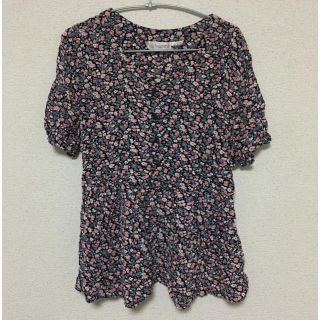 フラワー(flower)の【flower 古着/最終値下げ】小花柄ブラウス 半袖(シャツ/ブラウス(半袖/袖なし))