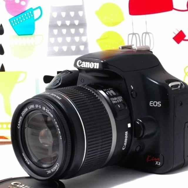 Canon - ☆Wi-Fiでスマホ転送＆人気の実力派☆kiss x2 レンズセット