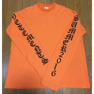 バレンシアガ メンズのTシャツ・カットソー(長袖)(オレンジ/橙色系