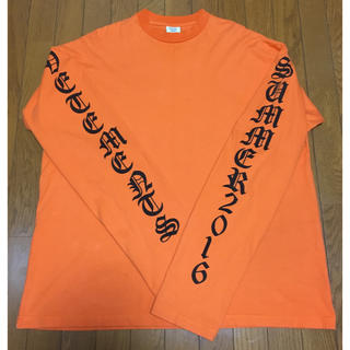 バレンシアガ(Balenciaga)のvetements 16SS アームプリントオーバーサイズロングスリーブTシャツ(Tシャツ/カットソー(七分/長袖))
