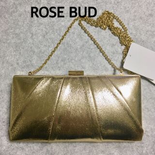 ローズバッド(ROSE BUD)の【新品・未使用】ゴールド クラッチバッグ(クラッチバッグ)