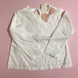 ザラキッズ(ZARA KIDS)の4/15限り‼️本日削除🌟ZARA86cm リボン付き ブラウス(シャツ/カットソー)