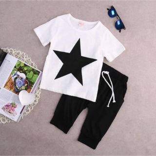 ザラキッズ(ZARA KIDS)の新品 シンプル Tシャツ ジョガーパンツ 海外子供服 男の子 90(Tシャツ/カットソー)