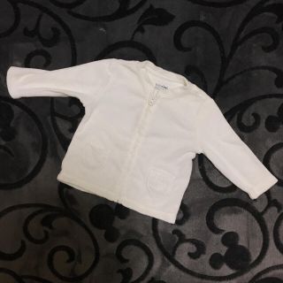 ベビーギャップ(babyGAP)のbaby GAP 70cm 白カーディガン ファスナータイプ(カーディガン/ボレロ)