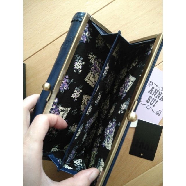 ANNA SUI(アナスイ)のANNA SUI 長財布 がま口 ブルー 美品 レディースのファッション小物(財布)の商品写真