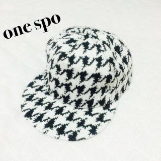 ワンスポ(one spo)の新品✨one spo 千鳥柄キャップ(キャップ)