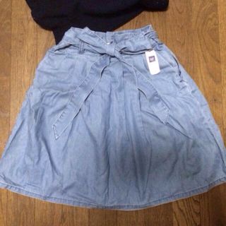 ギャップ(GAP)のデニムフレアスカート(ミニスカート)