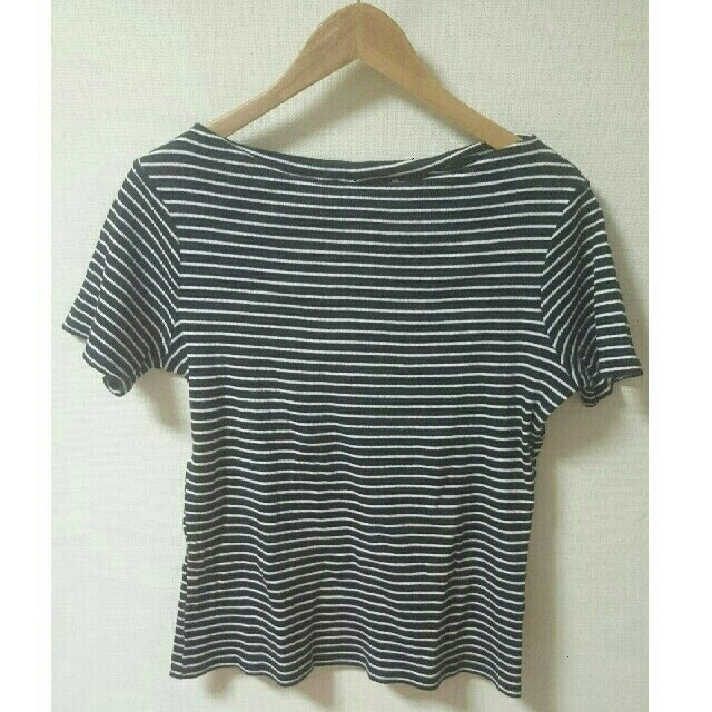 ZARA(ザラ)のZARA/TRAFALUC   ボーダーボートネックカットソーTシャツ レディースのトップス(Tシャツ(半袖/袖なし))の商品写真