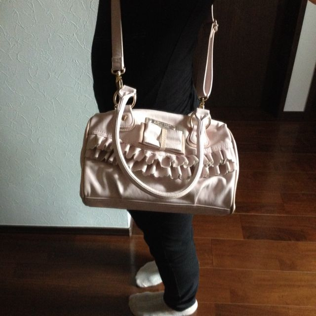 LIZ LISA(リズリサ)の【新品】薄ピンク×ベージュ バッグ レディースのバッグ(ショルダーバッグ)の商品写真