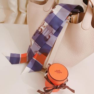 エルメス(Hermes)のエルメス♡hermes♡新作ツイリー♡チェック♡ネイビー♡グルメット(バンダナ/スカーフ)